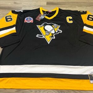 MITCHELL & NESS PITTSBURGH PENGUINS  MARIO LEMIEUX BLUE LINE JERSEY 5XLB $200